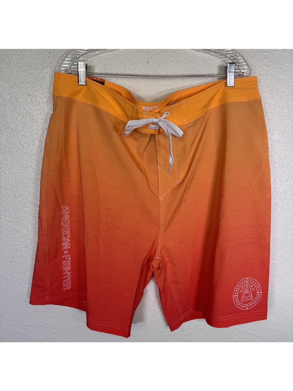 American Fighter Swim Trunks Mens 40 Noah Board Shorts Gradient Ombre MMA New